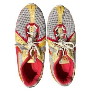Nike Air Zoom Running Shoes Women’s 6.5 Gray red Yellow Y2K Vintage 2006